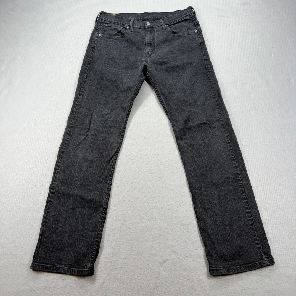 Levis 569 Loose Straight Jeans Mens 32x34 Gray Stretch Denim